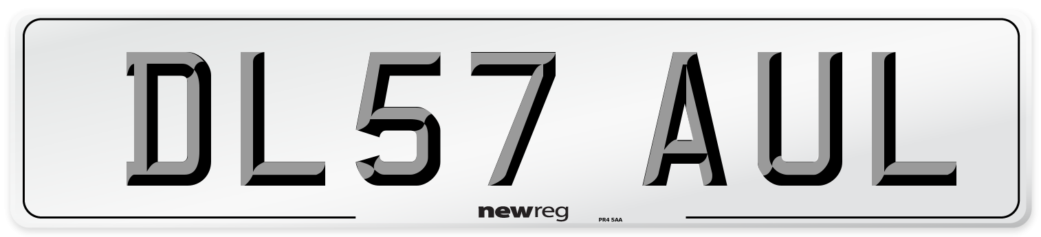 DL57 AUL Number Plate from New Reg